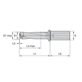 Indexable Drills • Top Cut 4 • 4 x D • SLR Shank • Inch - Big-tools Industrial Supply Tools for Metal Cutting